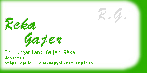 reka gajer business card